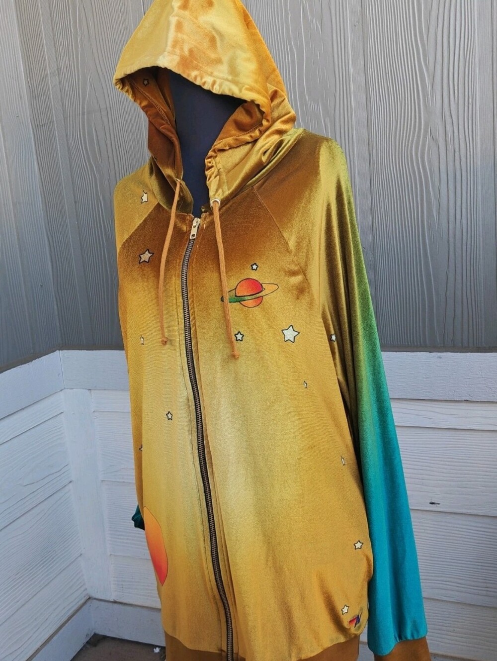 Aviator Nation velvet celestial hoodie oversized L - Picture 3 of 11